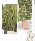 Digital Printed Lawn 3-Piece Suit Green Color - Image 3