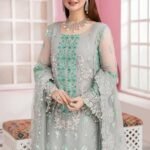 Elaf Embroidered Organza: 3-Piece Luxury Bridal Collection