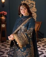 Asim Jofa Zari & Sequence Embroidered Chiffon 3PC Suit - Image 2