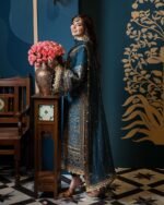 Asim Jofa Zari & Sequence Embroidered Chiffon 3PC Suit - Image 3
