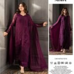Azure Chiffon Heavy Embroidered 3PC Suit