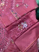 Maria.B Inspired Dusty Rose Embroidered Lawn Suit with Chiffon Dupatta - Image 4